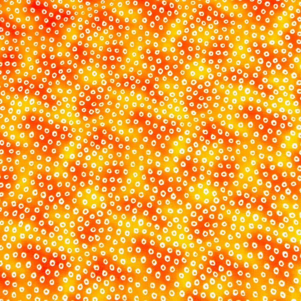 Michael Miller Cotton "Giddy Dot" Fabric in Shades of Orange/Yellow  1 yard